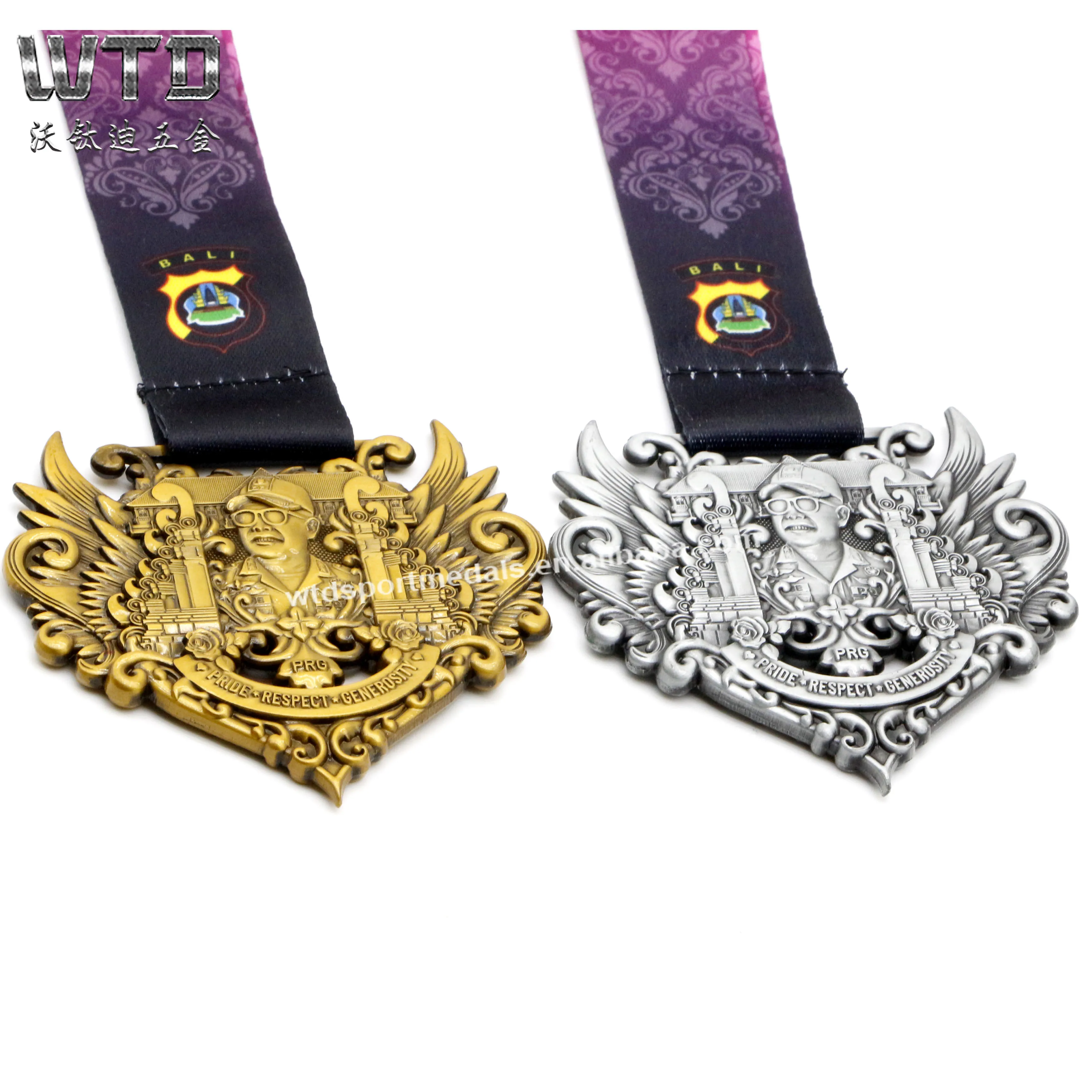  Promotion cheap OEM design zinc alloy Metal Marathon Running Gold Sports
