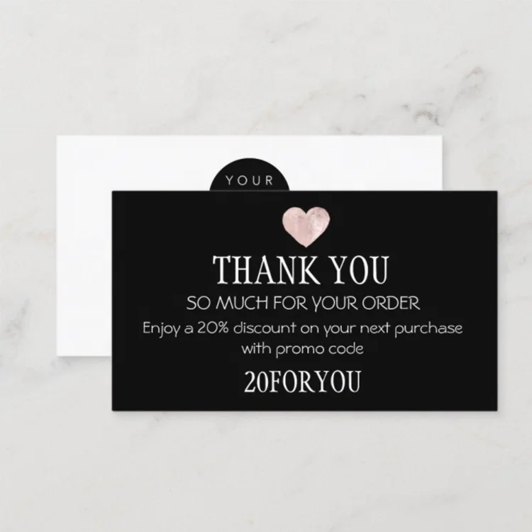 Розовая Акварельная вставка-карточка отправка посылки спасибо за ваш заказ современный бизнес