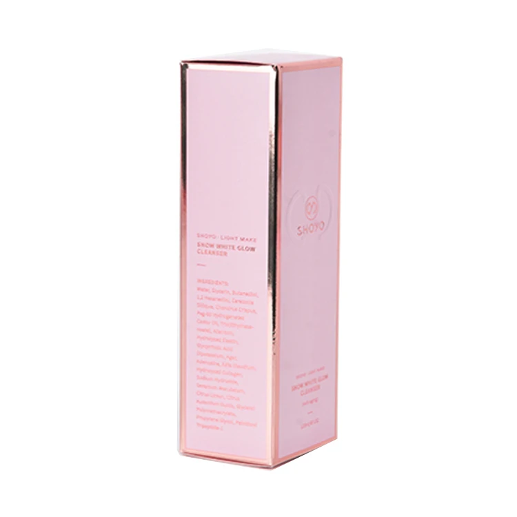 Wholesale Pure White Custom Logo Eyelash & Makeup Box Matte Lamination Gold Foil/Stamping/Embossing Printing Handling Cosmetics