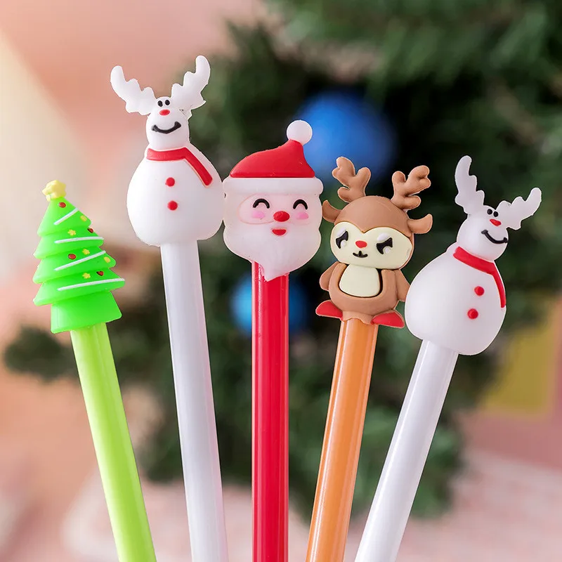 Christmas series gel pen cute cartoon creativity small fresh student office signature exam pen stationery art painting pen