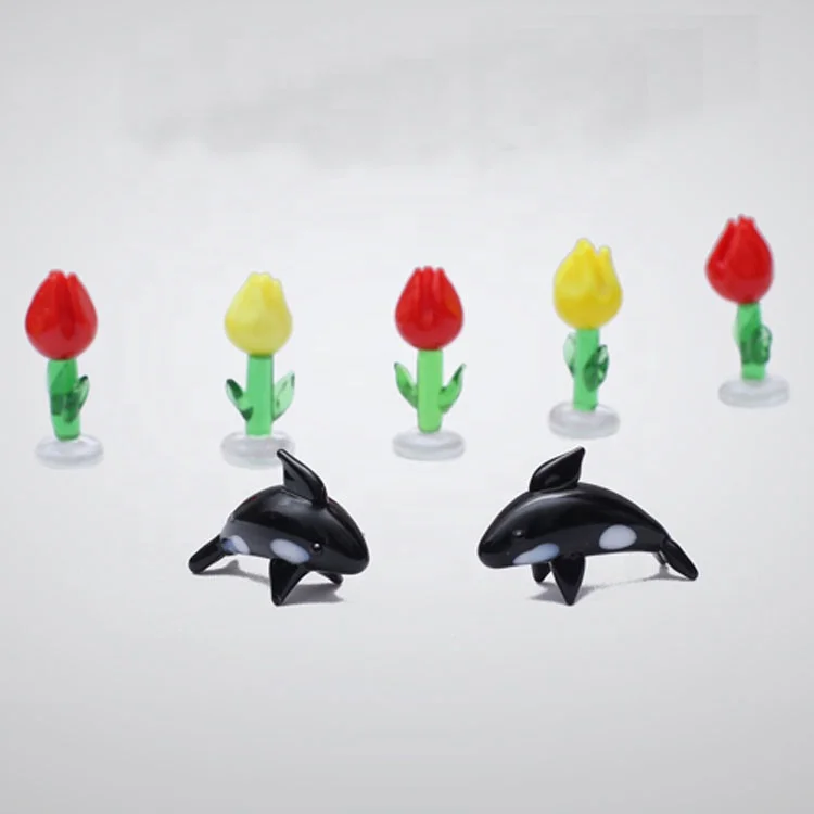 Miniature Murano Brown Glass Funny Dolphin Tiny Sea Turtle Cheap Crown Fish Penguin Koala Polar bear Small Animal Figurines