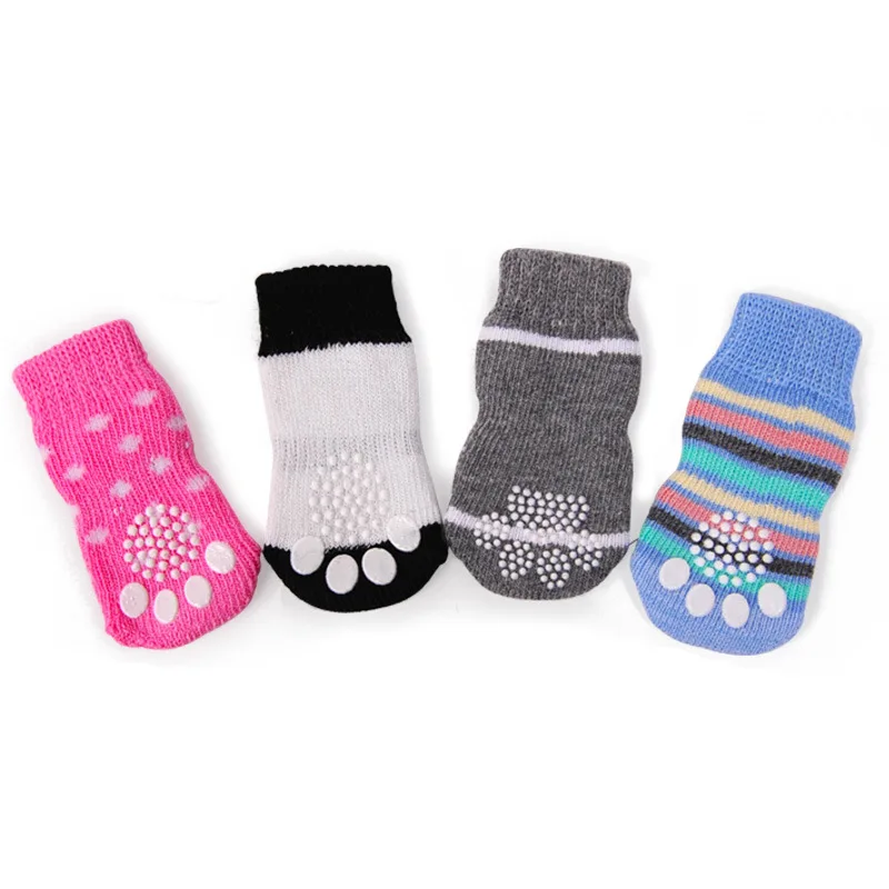 Wholesale non-slip knitted pet socks Dog pet wool stockings cat shoes