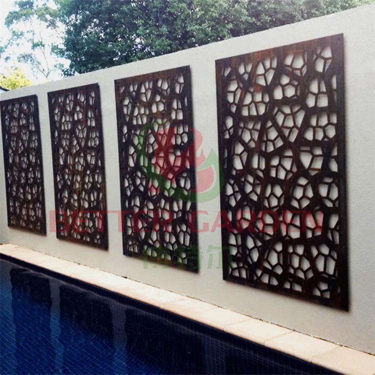 decorative steel screens garden corten steel metal screen steel outdoor privacy screen