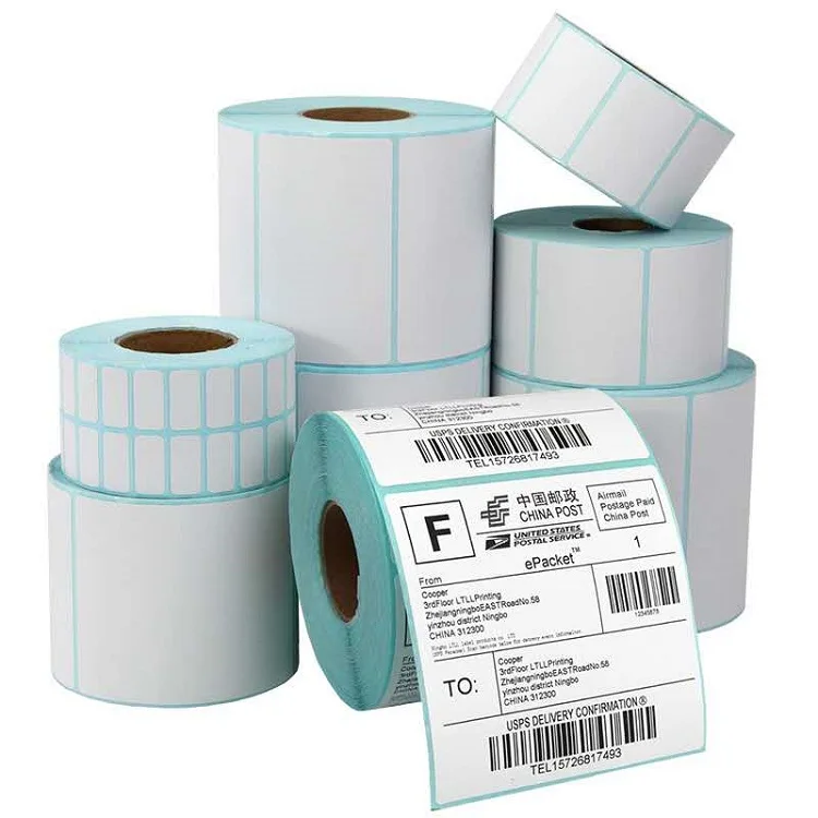 Hot Factory Transfer Thermal Print Laser Label Roll PET/PVC Barcode Blank Sticker for Shipping and Packaging - OEM Available!
