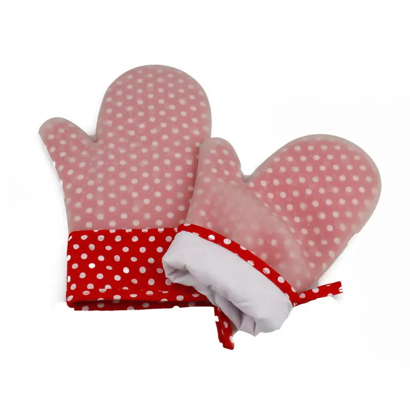 Силиконовые варежки для духовки, большие перчатки для приготовления пищи, держатели для горшков с очень длинной стеганой хлопковой подкладкой