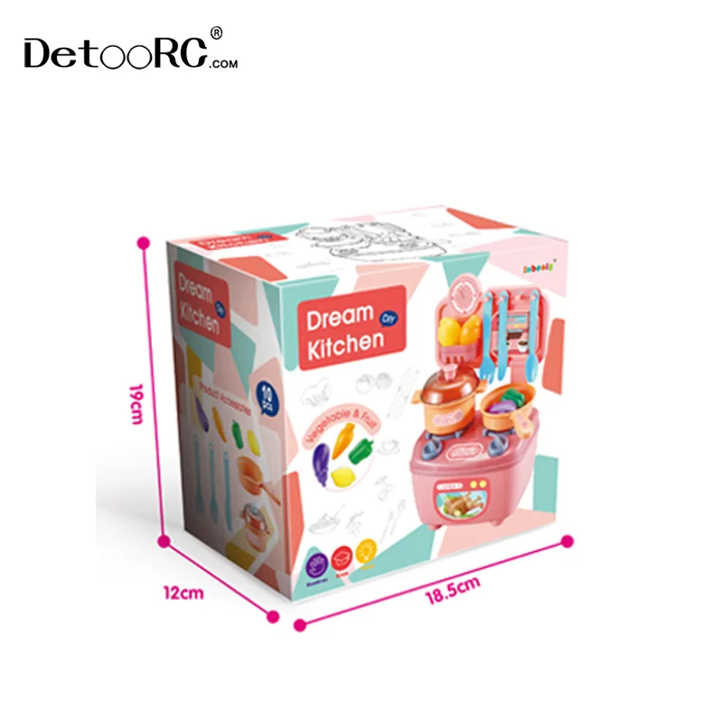 Detoo  Diy Stem Educational Toys kitchen toys sets for kids learning and playing free samply pink toys for girls