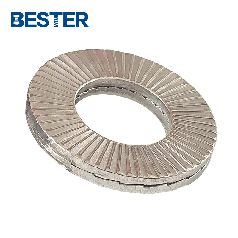 DIN25201 M3-M130 Stainless steel 304 316 carbon steel anti-loosing Double fold self locking wedge lock washer