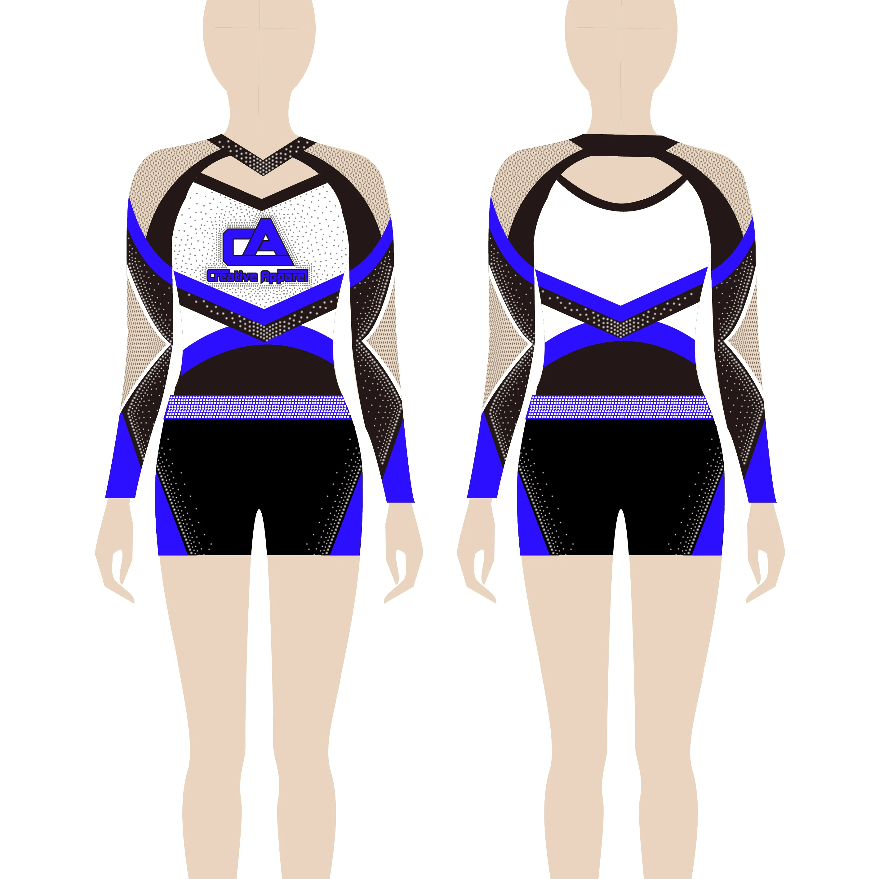 Custom design team cheerleading dance uniform