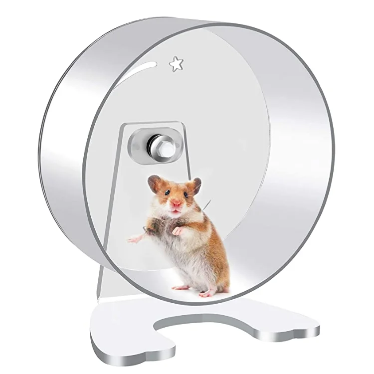 
Amazon Hot Product Transparent Acrylic Pet Toy Hamster Running Wheel 
