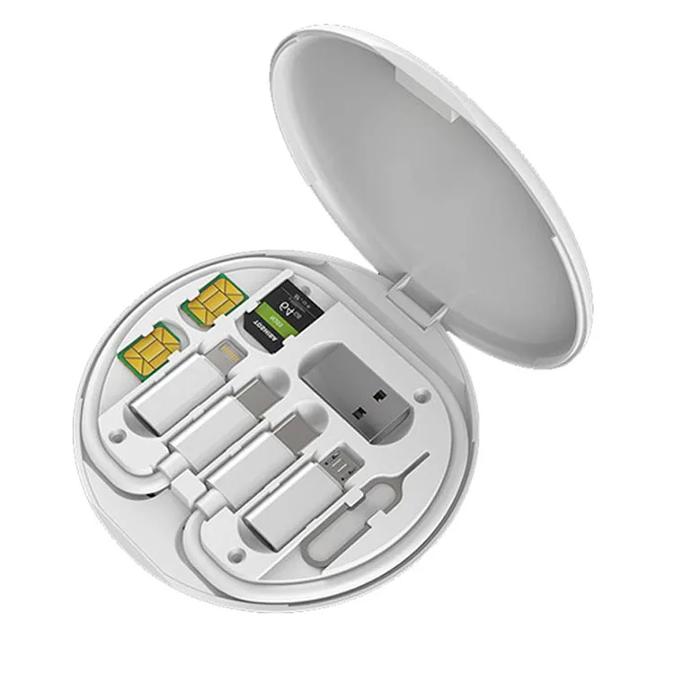 Multifunctional Mobile Phone 60W Fast Charging Data Cable 5 in 1 USB Cable Set Storage Set Box For Phone