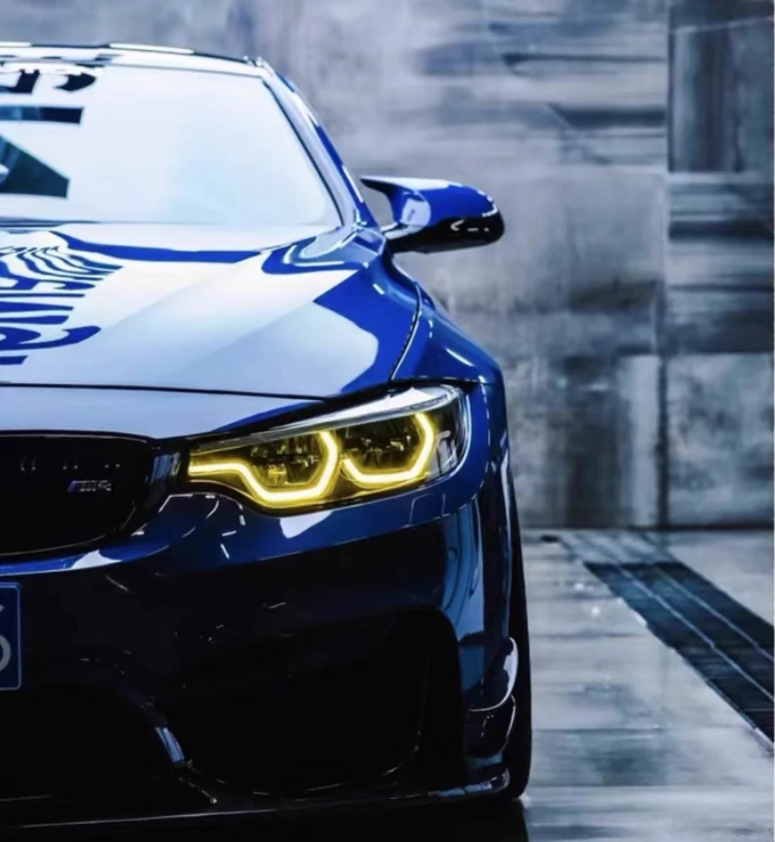 Yellow Angel Eyes DRL Modified multi-color Daylights For Bmw F80 M3 F32 F82 M4 F36 LED Headlight 63117493229  63117493230
