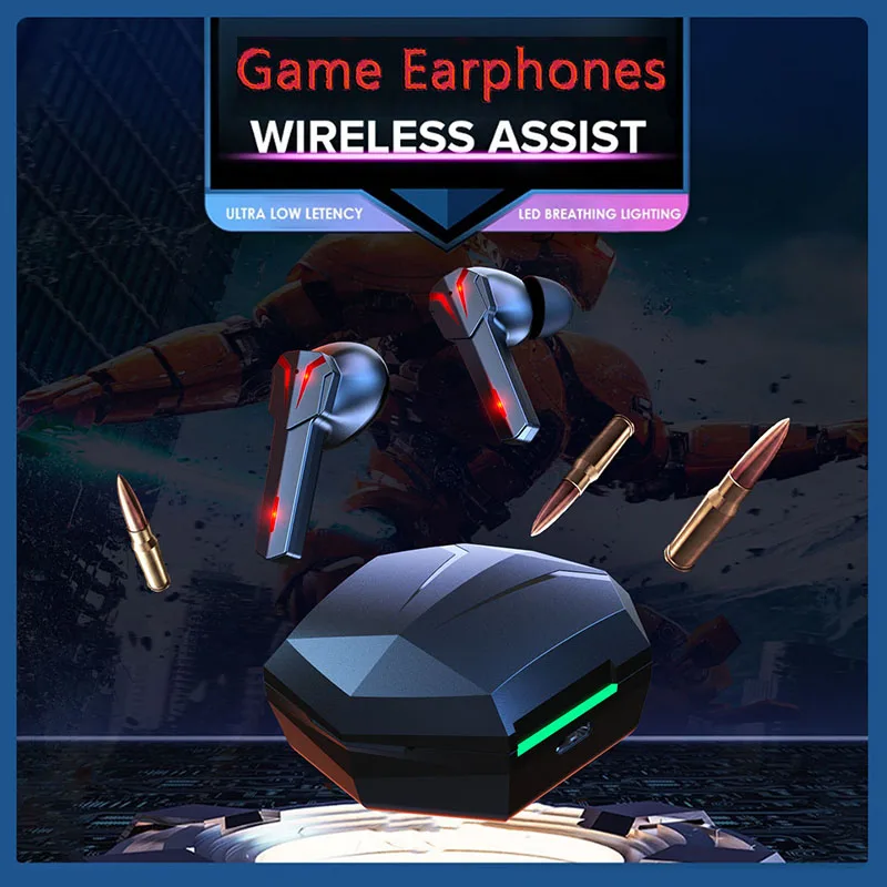 High Quality Mini Portable gaming headset G33 BT5.0 Wireless Earphone With LED Display Earbuds