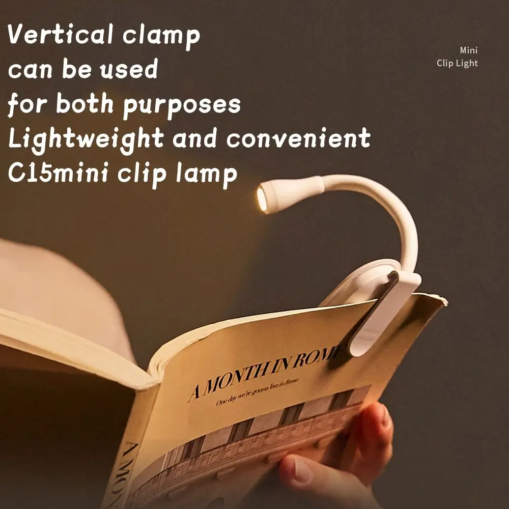 Pocket Book Clip Light Reading Light USB Charging Dimming Student Dormitory Eye Protection Reading Table Lamp