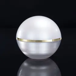15ml 30ml 50ml Pearl White Empty Acrylic Jar Ball Shape Face Cream Jars Lip Balm Ball Container Acrylic Cream Container Jar