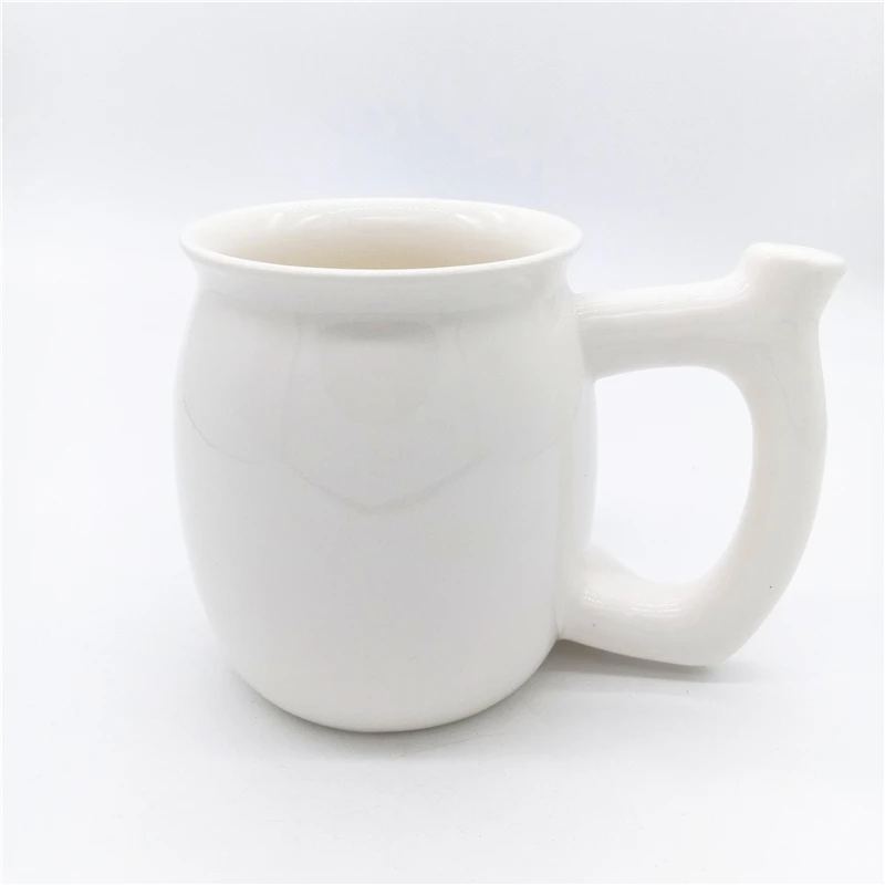 ceramic coffee mug with pipe mug tobacco wake and bake mugs for smoking