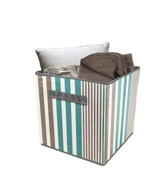 Square Home Organizer Clothes Non-woven Storage Box Foldable Toy Storage Box Fabric Multipurpose Folding Storage Box