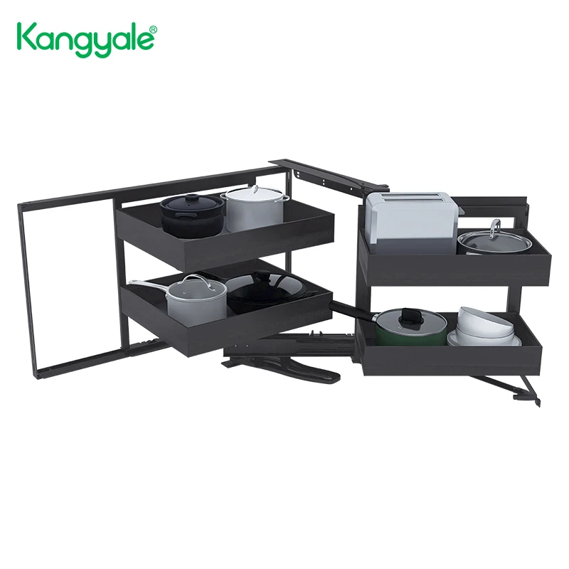 Фурнитура Kangyale кухонная корзина для выдвижных ящиков волшебный угловой шкаф полка хранения выдвижной органайзер шкафа