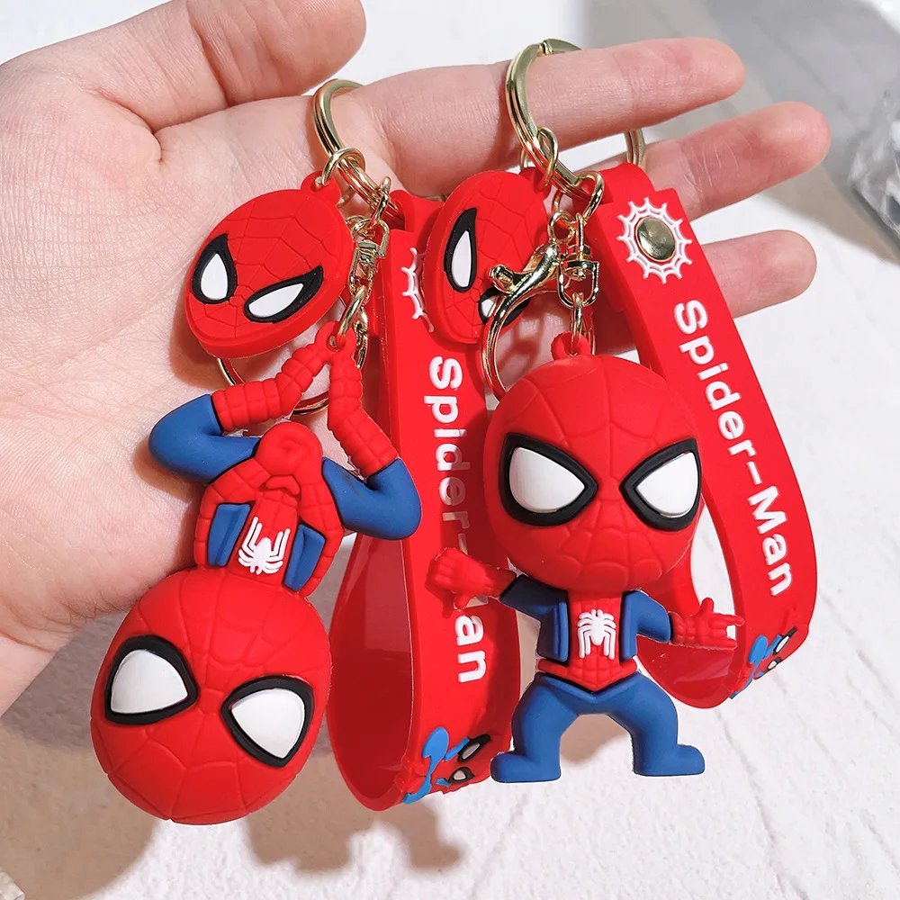 super power Classic 3D Cartoon PVC Creative Anime Hero Key Chain Cool Hero Keychain Bag Pendant