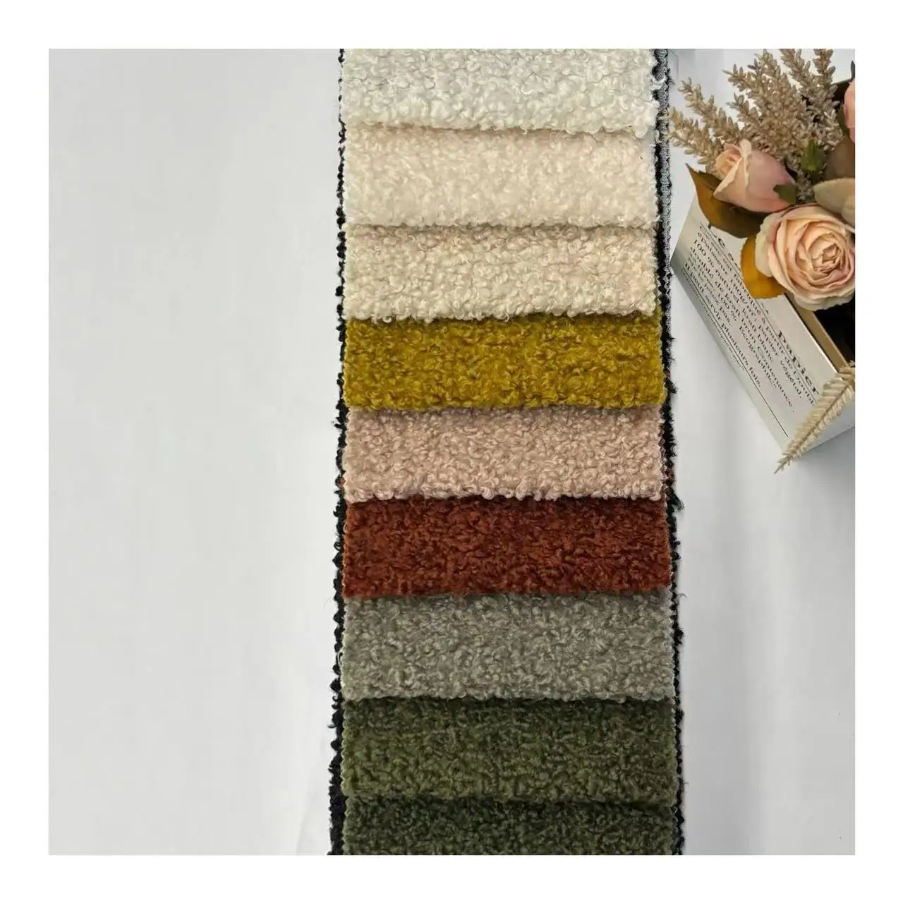 Teddy Velvet Fabric 100% Polyester Sherpa Polar Velvet Fabric For Home Deco Knitted Fake Fur Upholstery Fabric