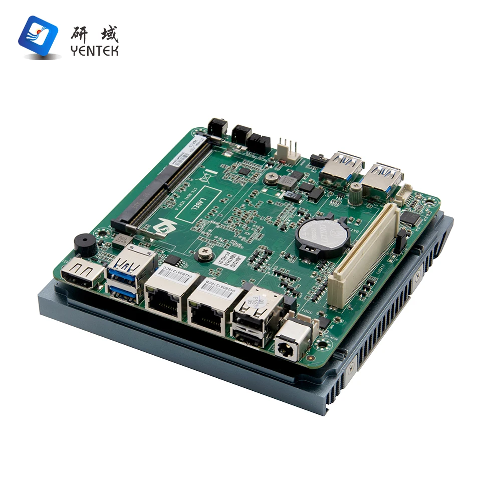 Fanless desktop computer intel J4125 J6412 DDR4 M.2 HD dual display dual LAN dual COM linux win10 industrial mini pc