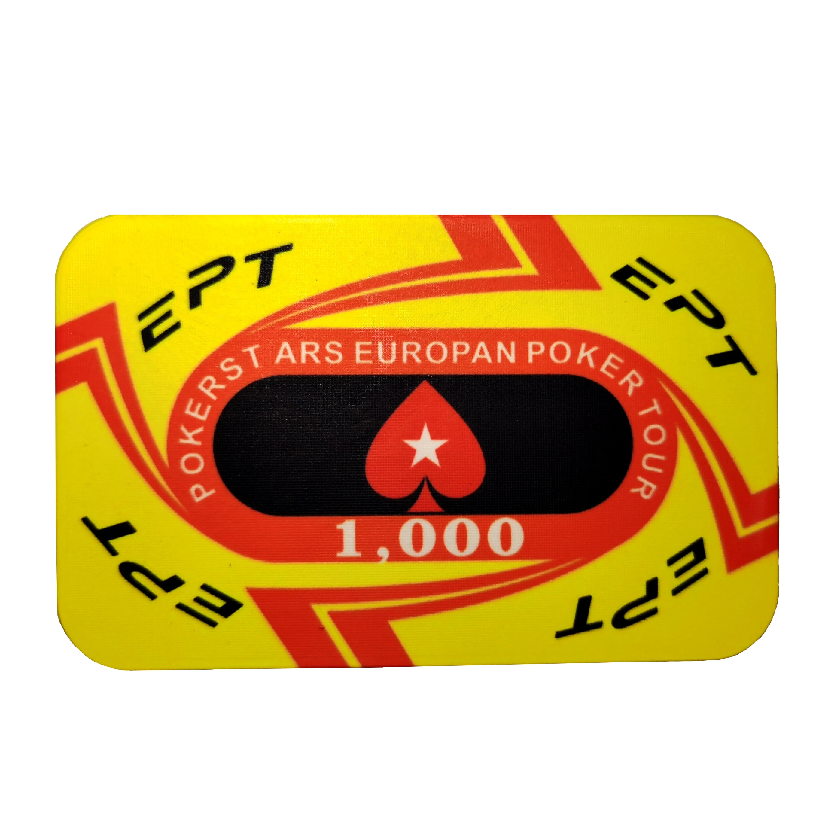 Chip rectangle, customized square badge sticker digital printing, ceramic poker chips