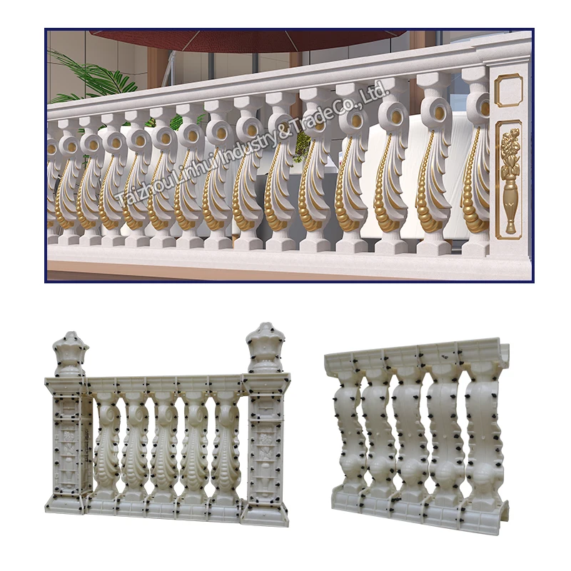 Fast Delivery concrete baluster molds balustrade moulds reusable fence post railing balister barrier vase pillar balcony bollard