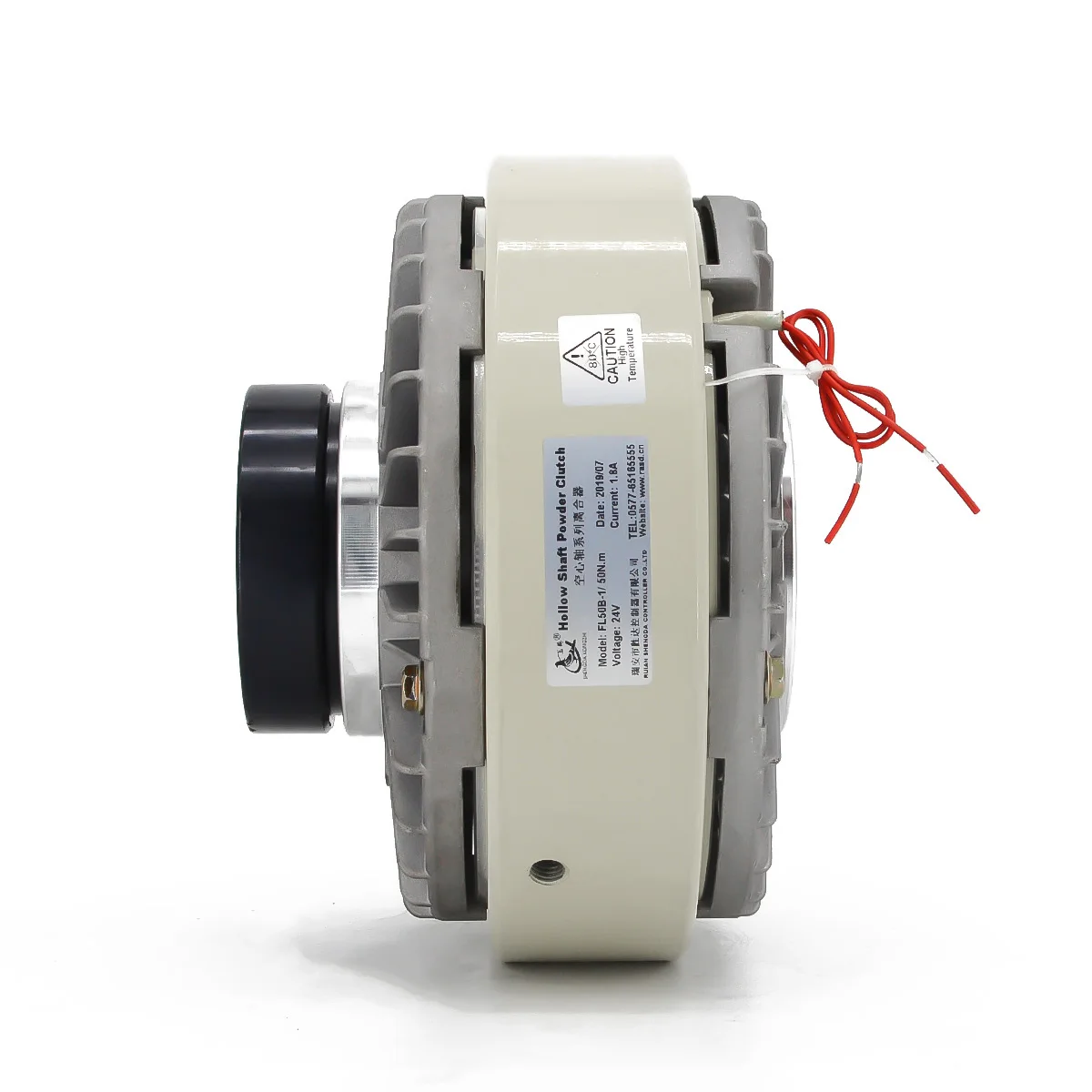 SHENGDA Factory Supply FL25B-1 hollow shaft Magnetic Powder clutch for printing machinery and Slitter Rewinder Machine