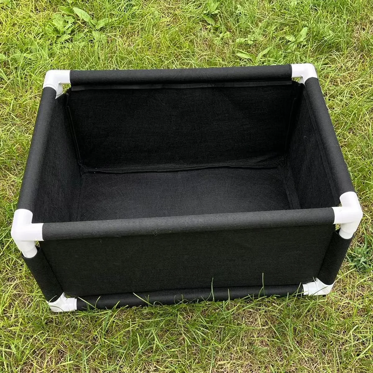 PVC Pipe & Fabric Felt Raised Garden Bed Square Indoor Reusable Grow Bed for Home & Garden Vegetable Planting Pack Type