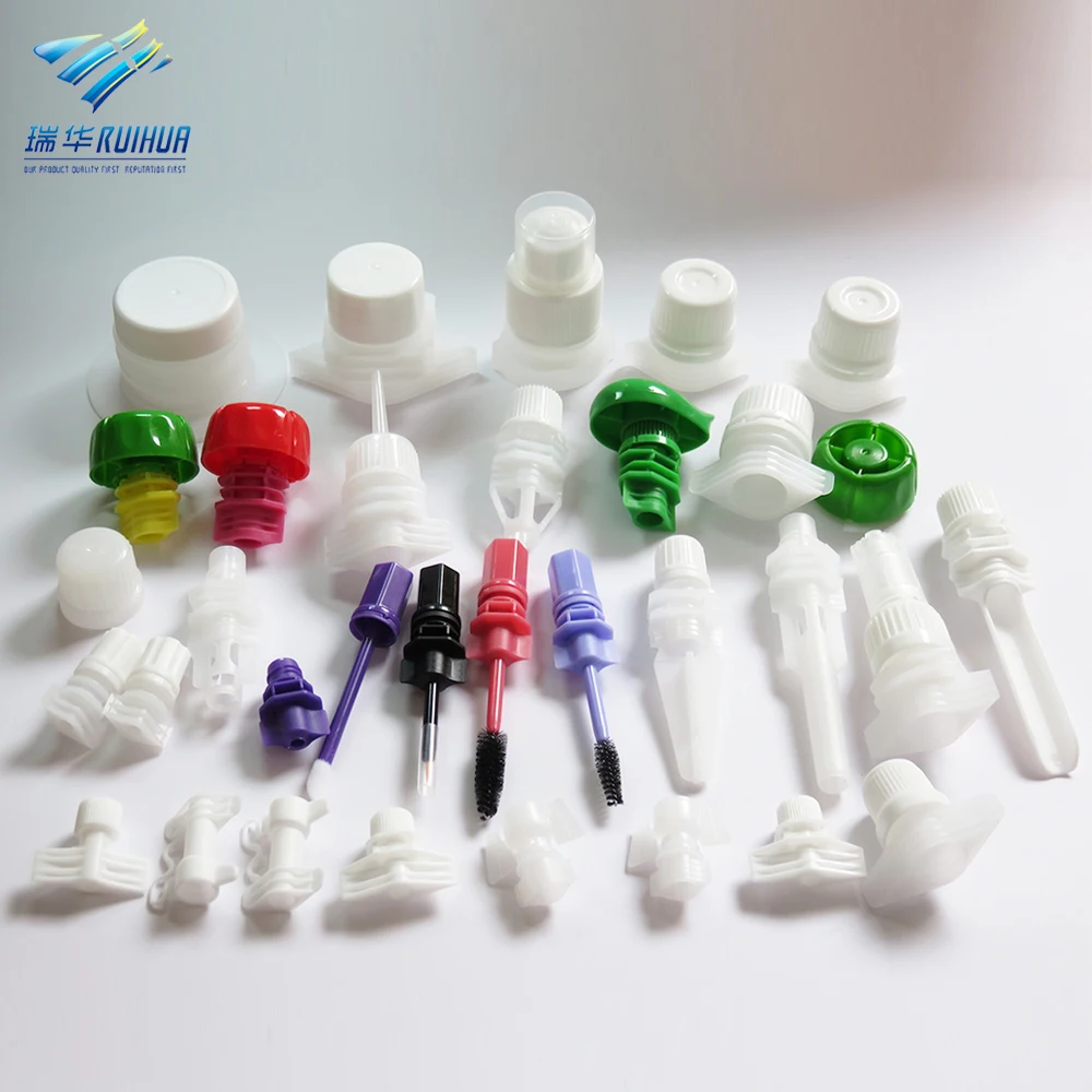 
14mm Cheap pilfer-proof food packaging plastic liquid doypack spout and cap 