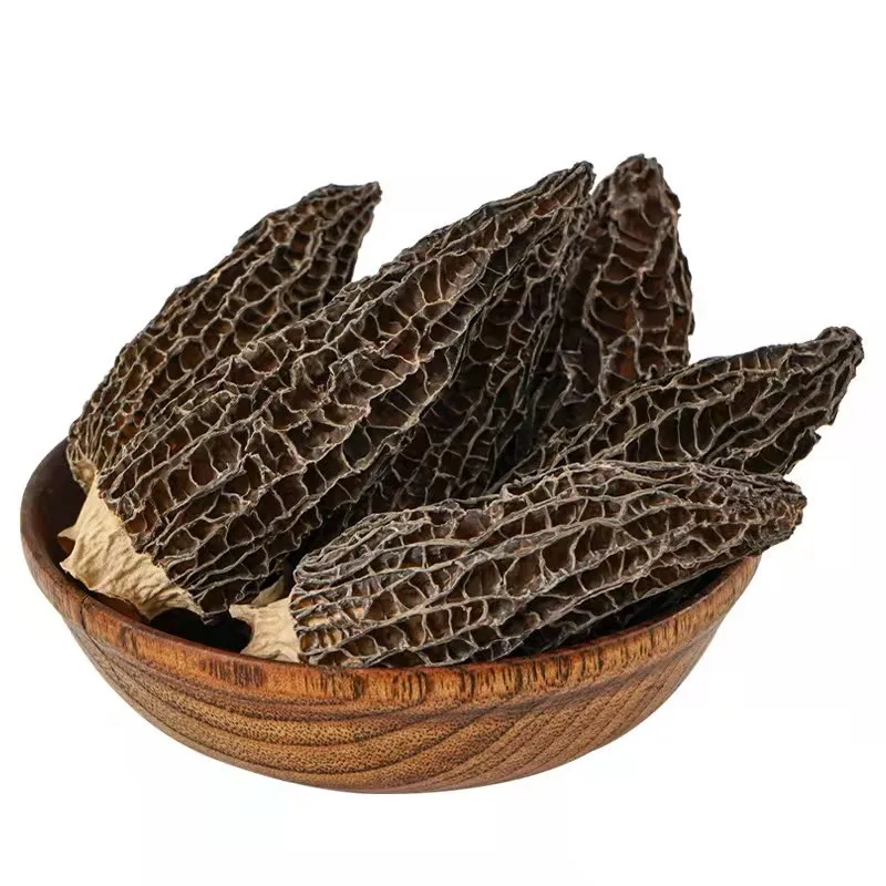 Seasonal New Crop Cutting stems Handle 3-5cm Black Morel mushrooms Yunnan Morchella Mushroom Dried Morel Morchella Mushroom