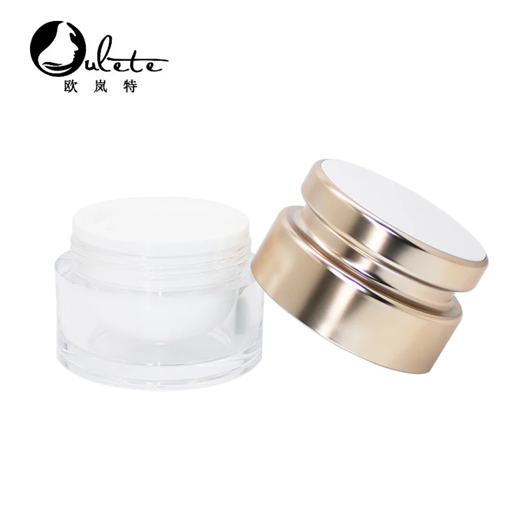 hot sale plastic acrylic cosmetic rose gold cream jar