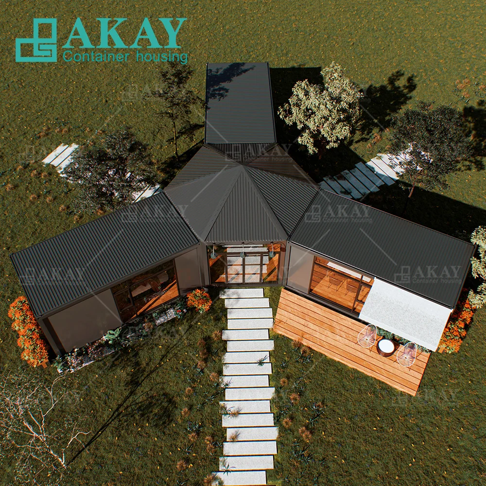 New High-End Modular Prefabricated House Prefab Homes Hexagon Luxury Villas Factory Customization Detachable Container House