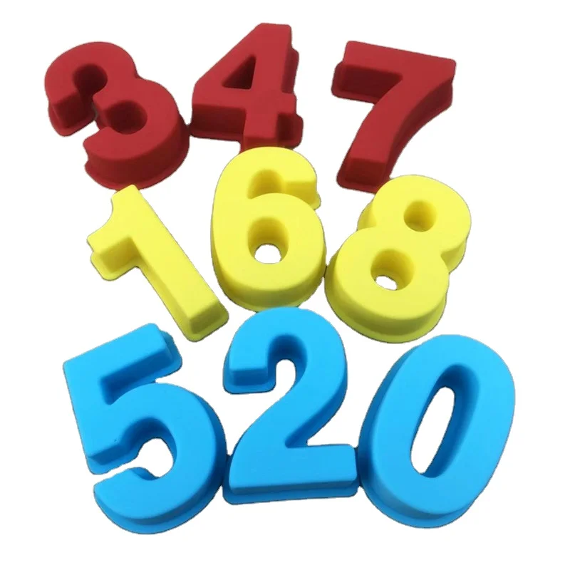 0-8 Arabic numerals chocolate silicone mold Decorating Cake Fondant Silicone Molds