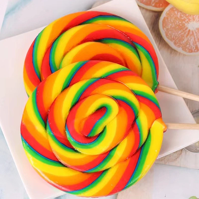 Wholesale Chinese snack colorful fruit lollipop sour and sweet hard candy healthy exotic sweets candy bar bulk candy 80g