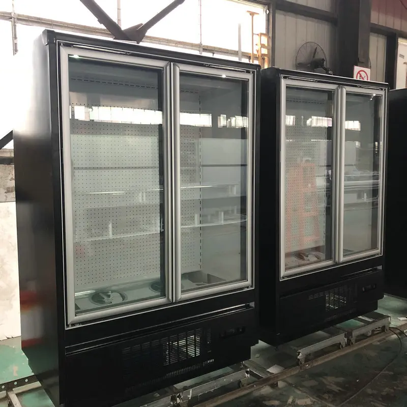 Upright Glass Door Refrigerator Freezer Commercial Refrigerator