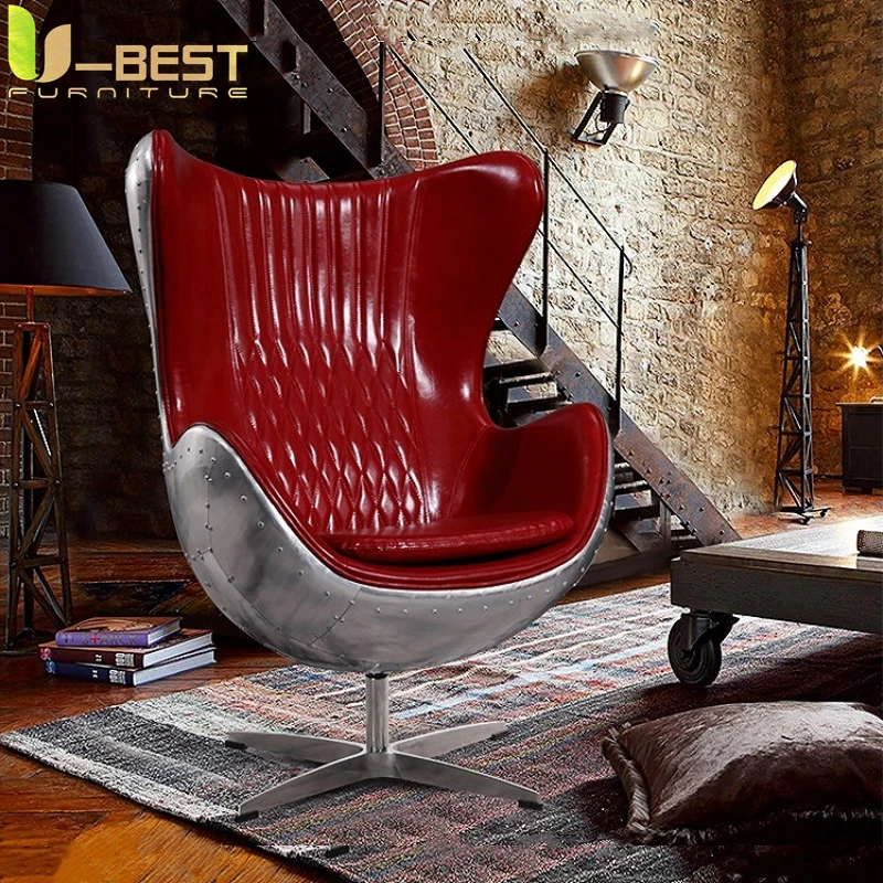 Living Room Chairs Vintage Retro Aluminum Personalization Pub Club Studio Lounge Fauteuils De Salon Fauteuils Salon Furniture