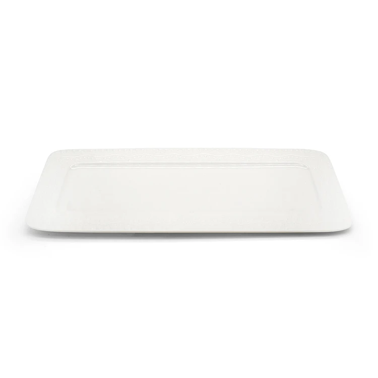 High quality round white dinner dishes porcelain dinnerware ceramic plates Queen Lace Collection 26cm dinner plate