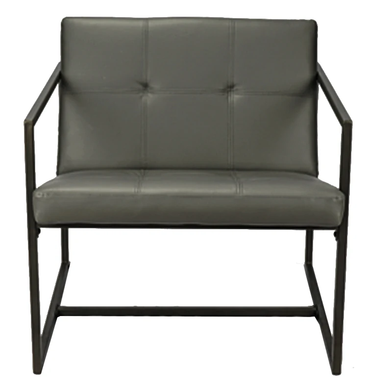 Modern living room metal frame velvet fabric arm lounge chair leisure