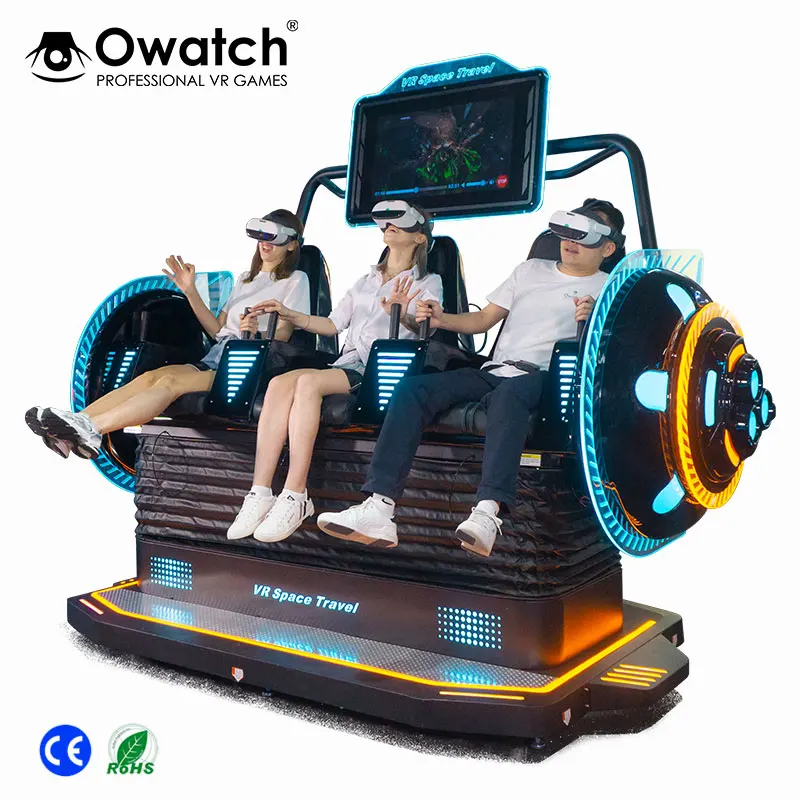 3 seats 9D VR Cinema Simulator China VR manufacturer 9d virtual reality chair vr game machine equipment