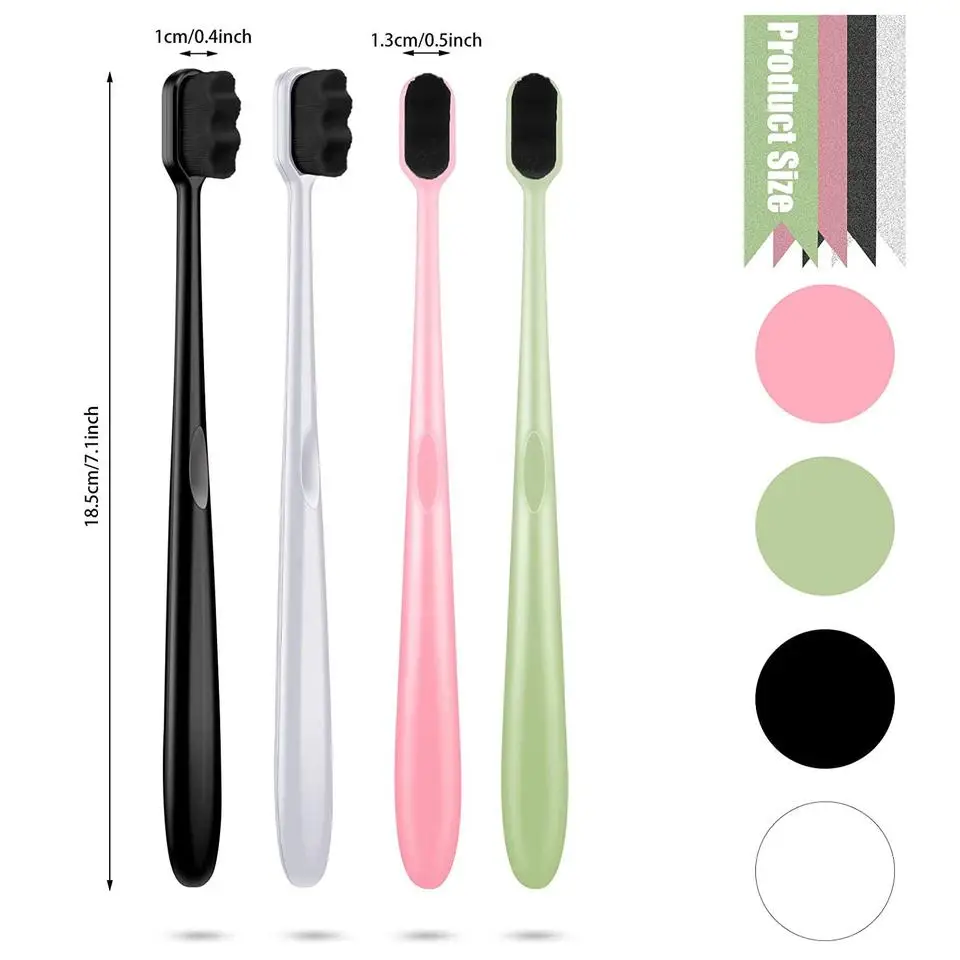 Ультрамягкая зубная щетка для взрослых с 10000 щетинами домашнего использования