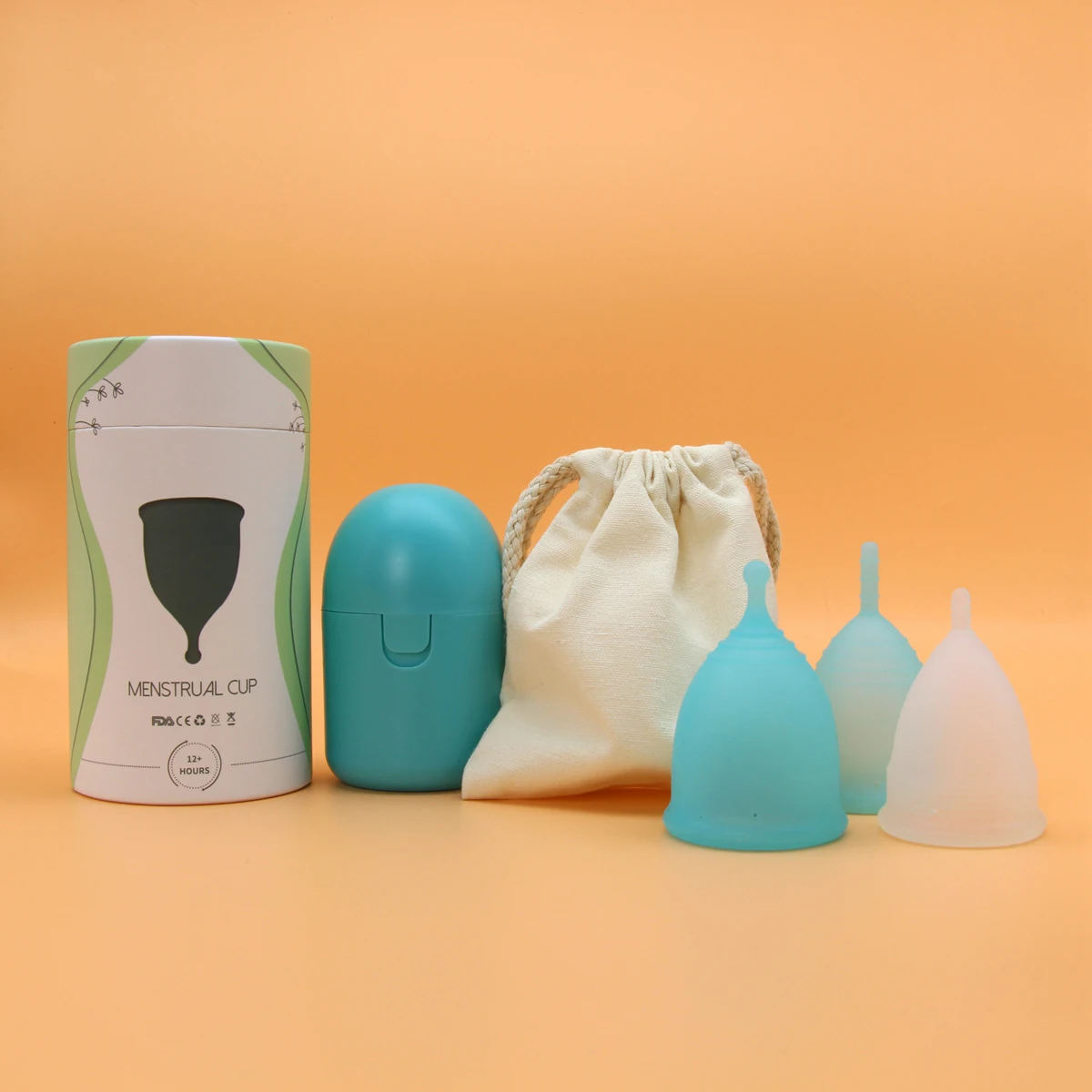 ECO friendly organic silicone copa best menstrual cup medical grade silicone period cup with sterilizer