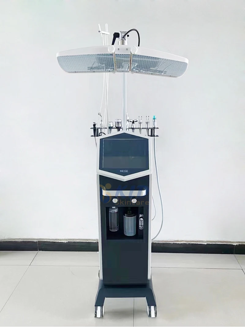 Чистый кислород водной струйной машинки для отшелушивания лица 7 видов цветов СИД ПДТ акне лечение отбеливания кожы spa Оборудование