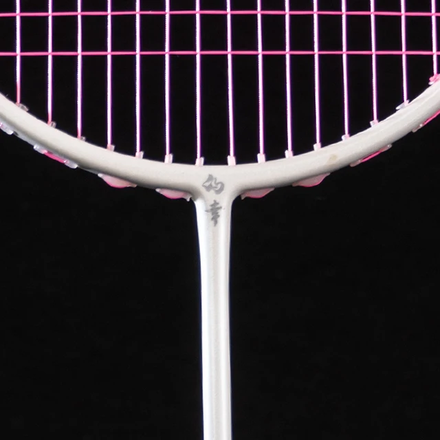 Full carbon with wood handle 4U 22~30LBS  badminton rackets