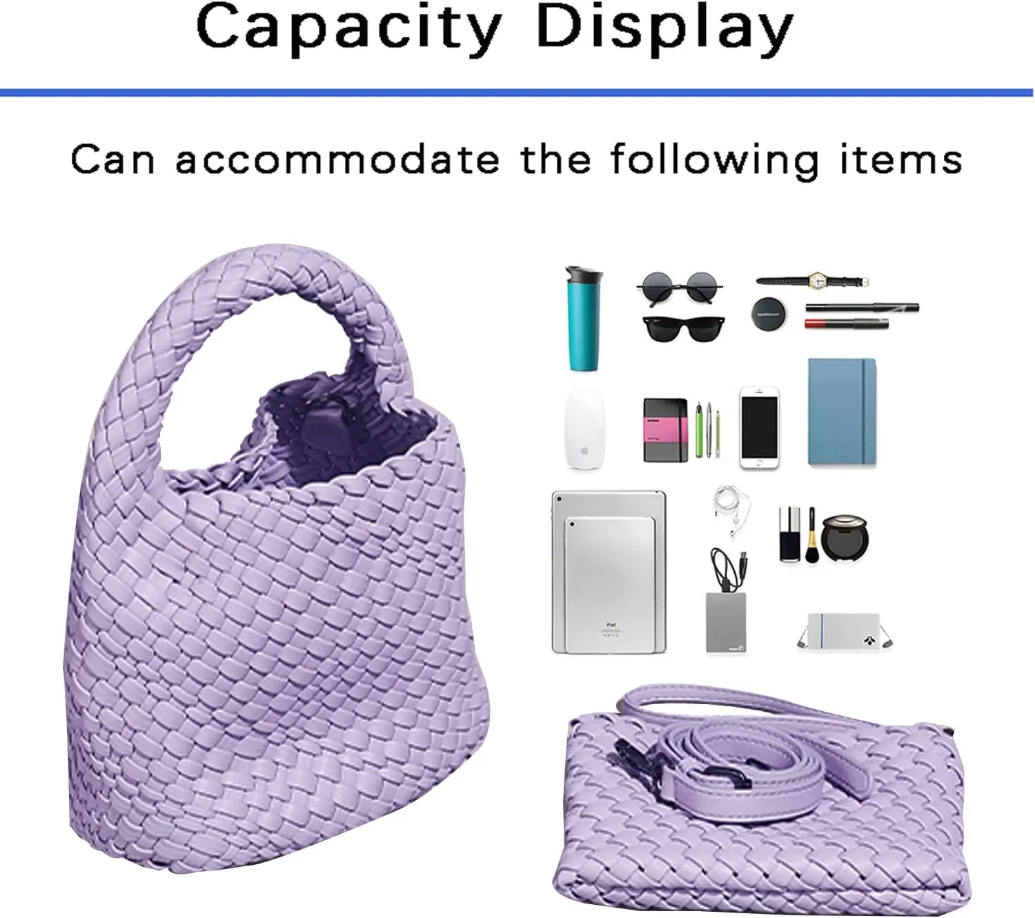 Handmade Woven Shoulder Bags for Women Cute Hobo Tote Handbag Mini Clutch Purse with Magnetic Buckle Crossbody Phone Bag