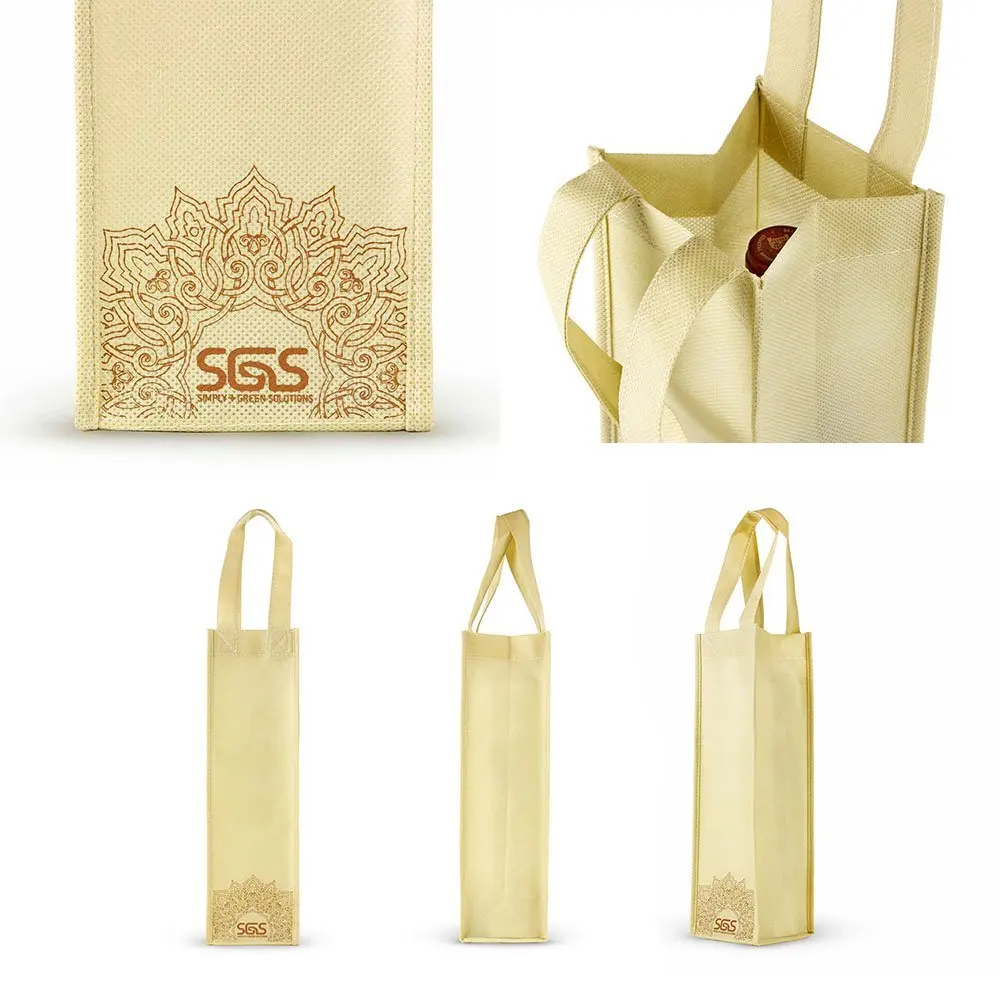 cheap wine bottle gift bag non woven wine bag custom non woven bag