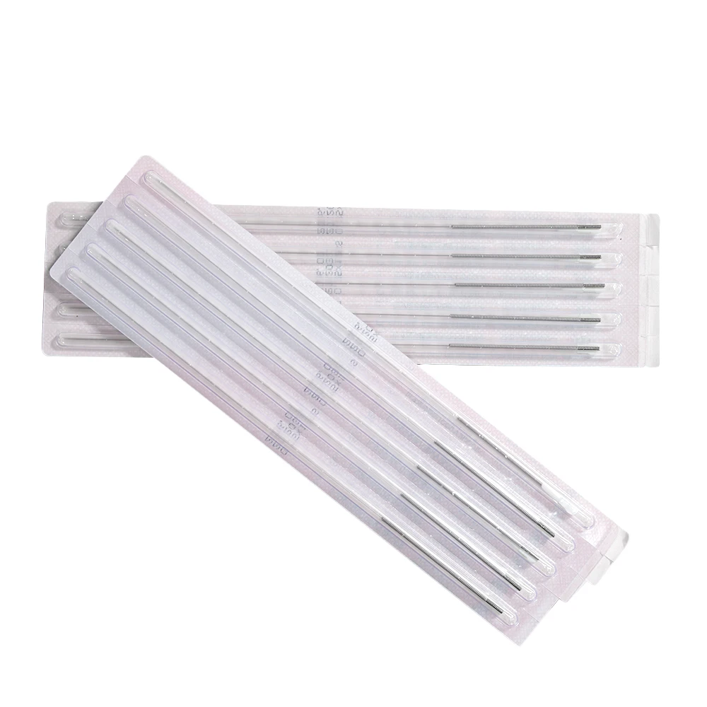 Zhongyan Taihe Long Stylet Acupuncture Needles Disposable Sterile Stainless Spring Handle With Tube 5 Years Useful Life