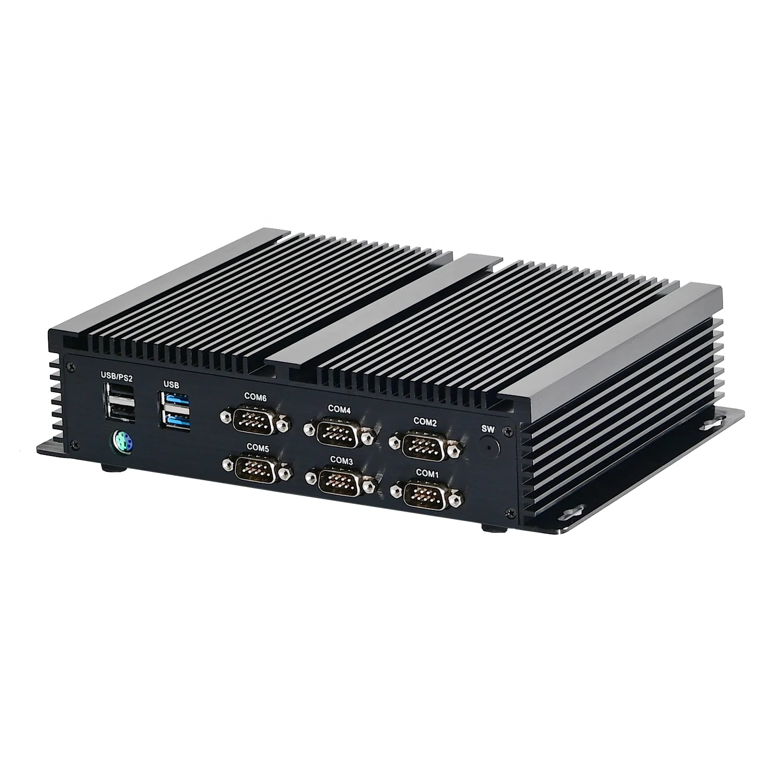 i7 i5 i3 Fanless Mini PC Barebone single board computer Industrial Embedded Rugged Computer LAN Server 6 COM 8 USB Win10 IoT IPC