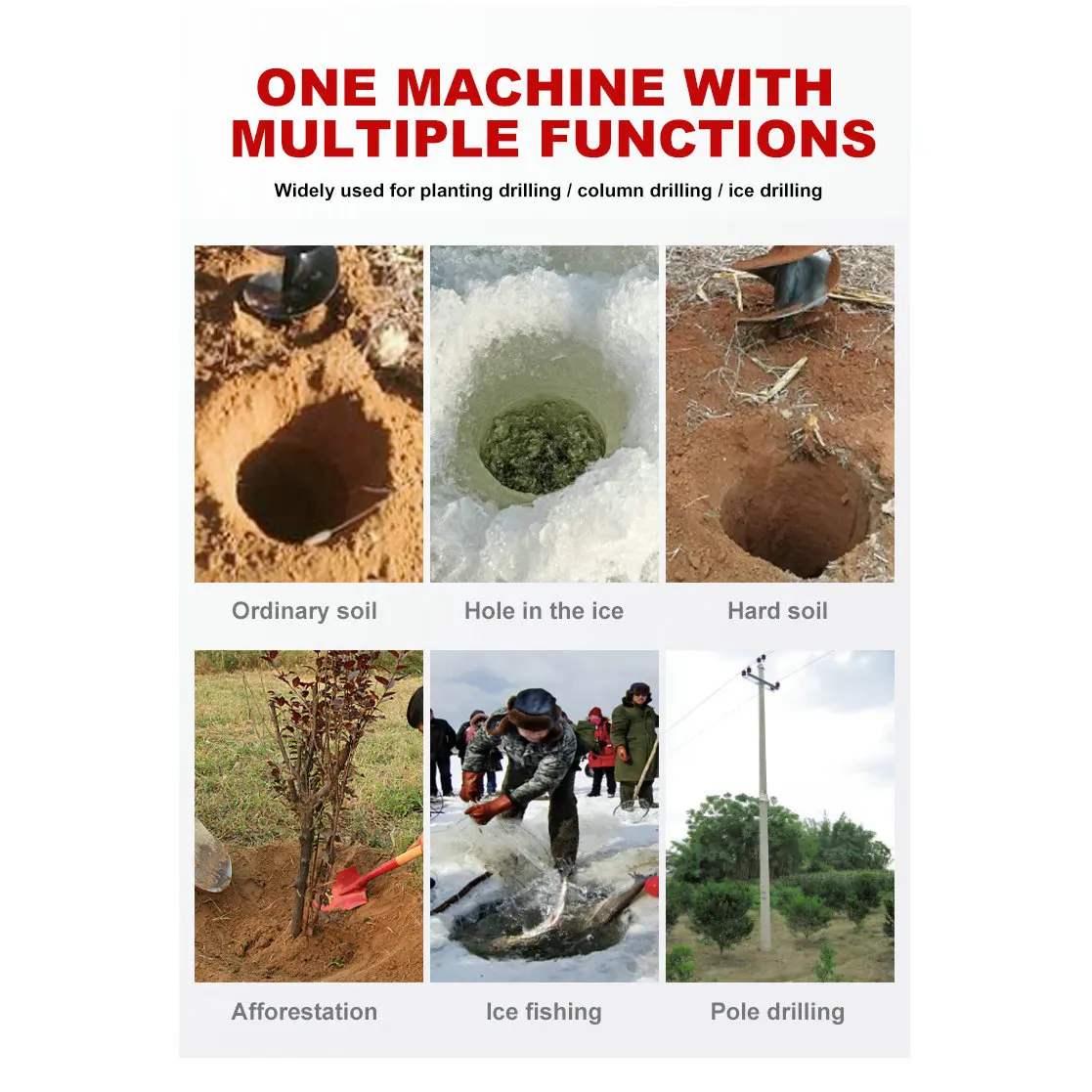 mesin penggali tanah hydraulic earth auger wipin super steel earth auger