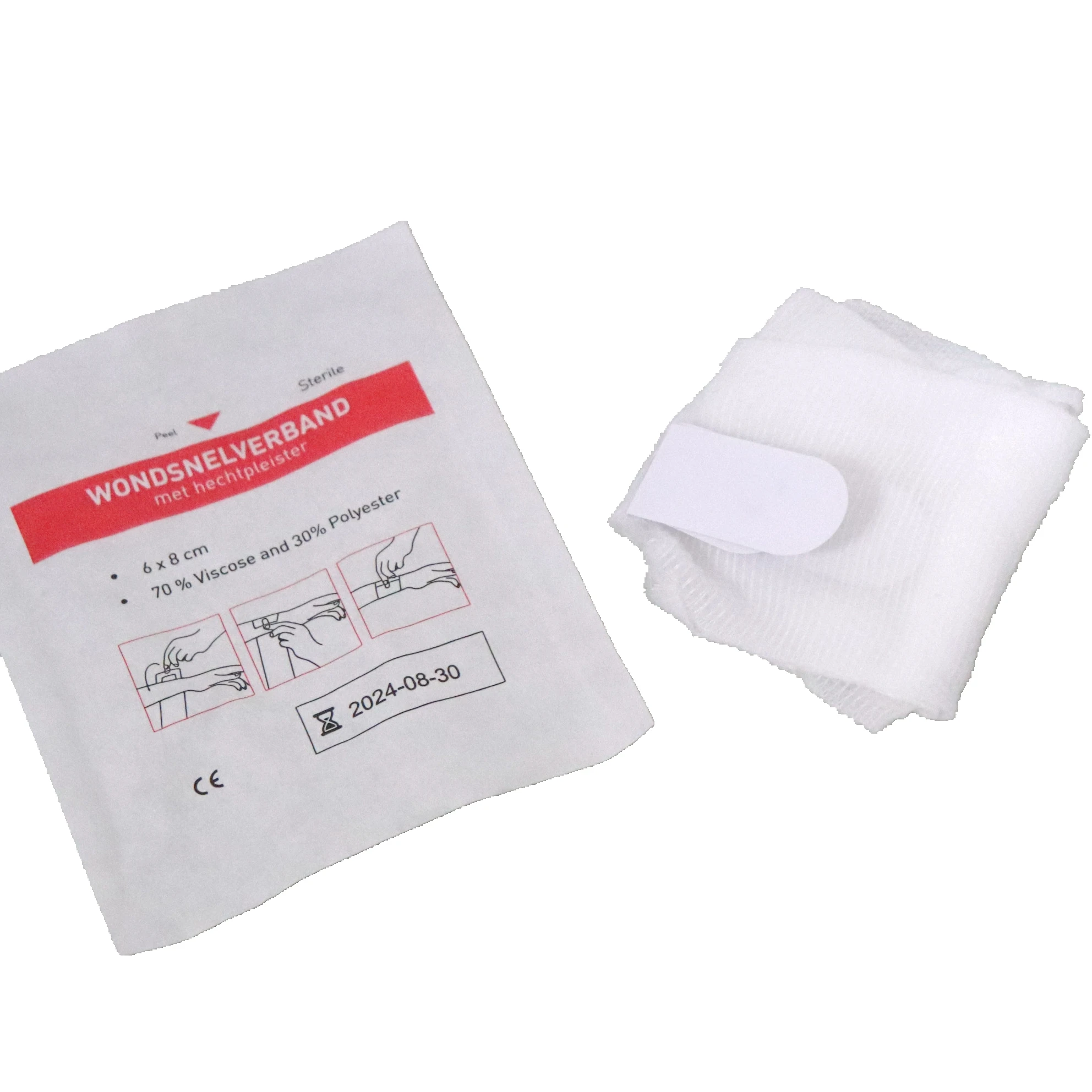 
wound care first aid sterile 70% viscose and 30% polyester cohesive pbt elastic bandage 