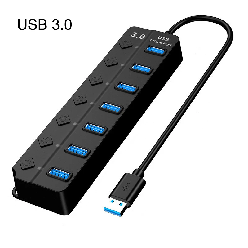 Док-станция Usb 3 0 разветвитель многопортовый адаптер 7 портов концентратор 2 с адаптером питания для